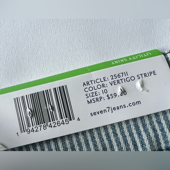 Seven7 - Front Patch Pocket Stretch Cotton Twill Utility Skirt Size: 10 > NWT - Picture 10 of 13